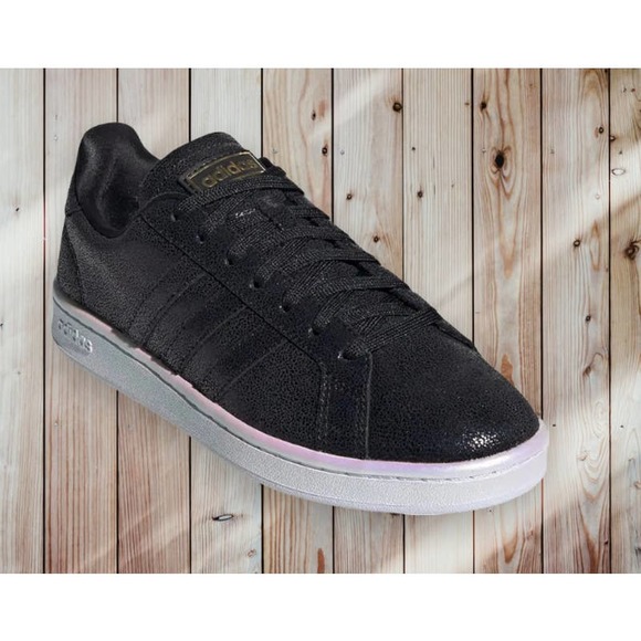 adidas Other - Adidas Grand Court Sneakers Black Snakeskin Suede Style FY8952 Size 9.5 Mens